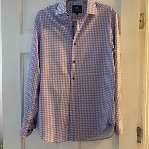 Purple Dress Shirt with Classic Gingham Pattern